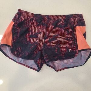 Old Navy Neon Tiger Stripe Running Shorts • Mesh Panels | Size M